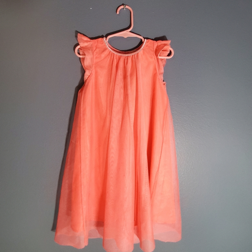 H&M Coral Color Chiffon Dress